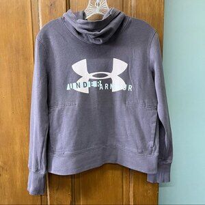Under Armour women's small loose fit hooded sweatshirt hoodie slit pockets